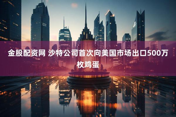 金股配资网 沙特公司首次向美国市场出口500万枚鸡蛋