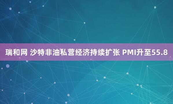 瑞和网 沙特非油私营经济持续扩张 PMI升至55.8